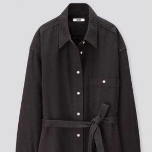 NEVER-WORN BLACK DENIM UNIQLO SHIRT DRESS
